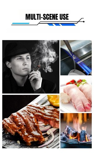 JOBON Outdoor Taschenlampe Feuerzeug - Winddicht Blau Flamme Metall Outdoor BBQ Camping - Bild 10 von 27