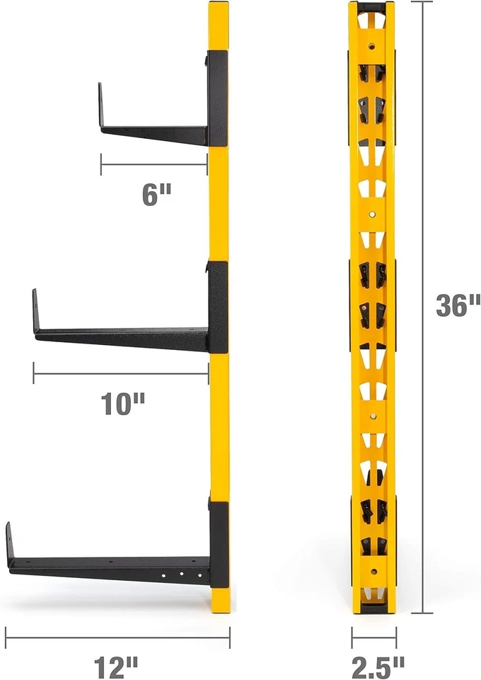 Estante voladizo de almacenamiento de material de montaje en pared Dewalt 9 DXSTACLR Foto 4 de 4