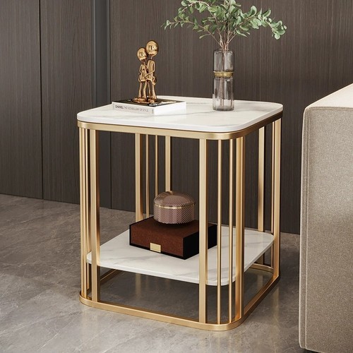 living room coffee table, double-layer sintered stone table, Mobile small table - Picture 3 of 6