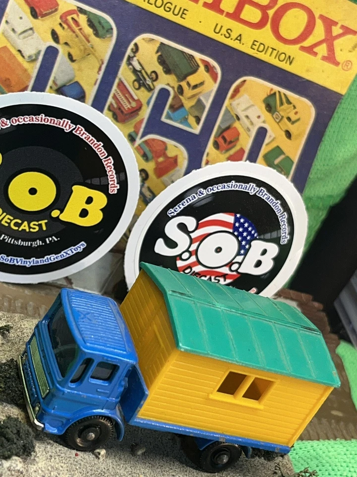 Camión Lesney Años 60 Site Hut Nº 60 Azul Diecast con Cabaña Amarilla 2 Piezas Excelente Estado Foto 2 de 4