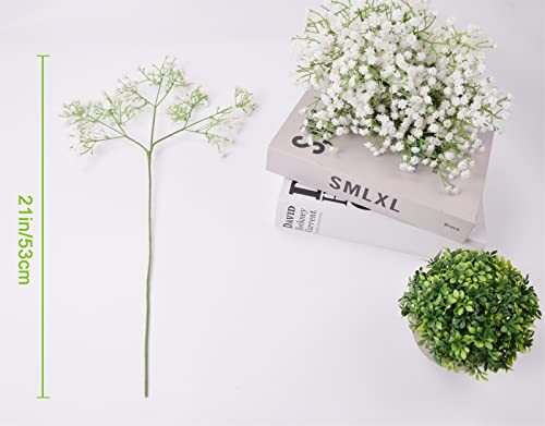 10Pcs Baby Breath/Gypsophila Artificial Fake Silk Plants Wedding Party White - Bild 3 von 6