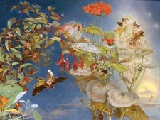 MIDSUMMER NIGHT'S FAIRIES by J. Naish Tile Mural Kitchen Backsplash Ceramic 10x8