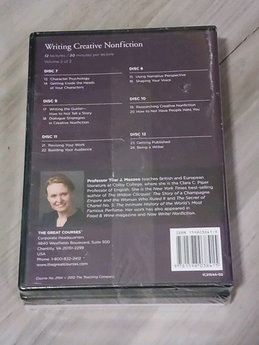 The Great Courses Writing Creative Nonfiction DVD Set & Guidebook- New Sealed - Picture 2 of 12