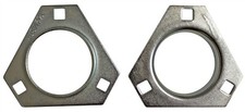 Set of 2, Three Hole 1-1/4" 1.25 Axle Bearing Flangettes for Go Karts Minibike