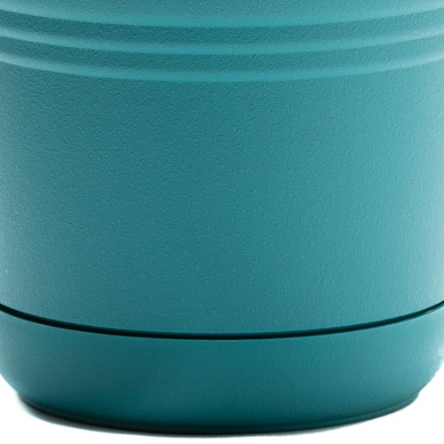Bloem Saturn Round Planter with Saucer Tray 12" Bermuda Teal Durable Plastic Pot - Picture 9 of 9