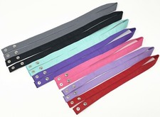 Solid Poly Fabric face mask Lanyard holder with silver snap for Adults, kids