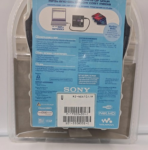 NEW 2003 Sony MZ-NE410 Net MD Walkman Recorder Iconic Retro Tech Nostalgia VTG - Bild 6 von 16