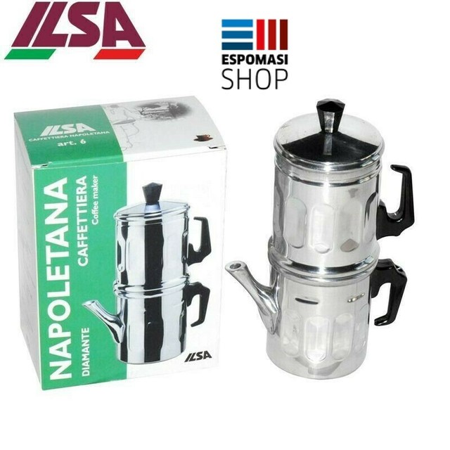 CAFFETTIERA NAPOLETANA DIAMANTE ILSA ALLUMINIO ORZIERA 1 -2 3 6 9 12 MADE IN ITA CAFFETTIERA NAPOLETANA DIAMANTE ILSA ALLUMINIO ORZIERA 1 -2 3 6 9 12 MADE IN ITA