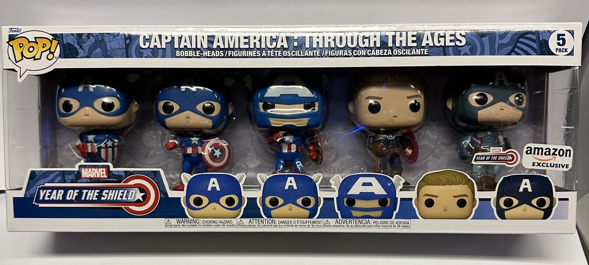 Funko POP! Marvel: Year of The Shield - Captain America Through The Ages 5  Pack