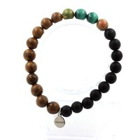 Steine Und MinéRaux. Armband Perlen Malachit Aus Kongo +Unakit+Schwarz Onyx M