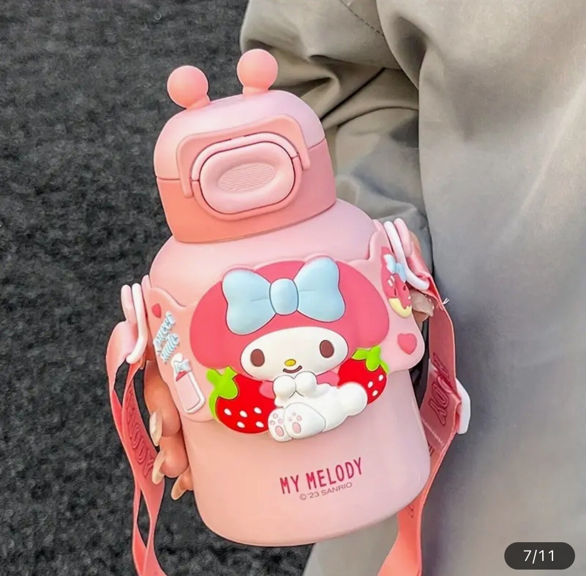 My Melody Sanrio Thermos 16oz Insulated Steel Kawaii Water Bottle