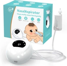 Nasal Aspirator for Baby or Toddler 3 Silicone Tips Adjustable Suction Level