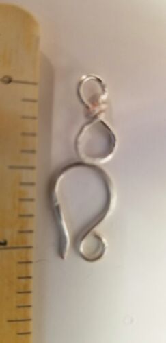 925 plated Hook an Eye Clasp Infinity Link Connector for Jewelry Making 5 sets - Picture 2 of 12