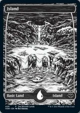 [1x] Island (409) - Foil Etched - The Moonlit Lands Near Mint, English Misc Prom