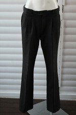 XB 1 SIZE 87R UNBRANDED BLACK DARK GREY POLYESTER TAILORED MENS TROUSER PANTS