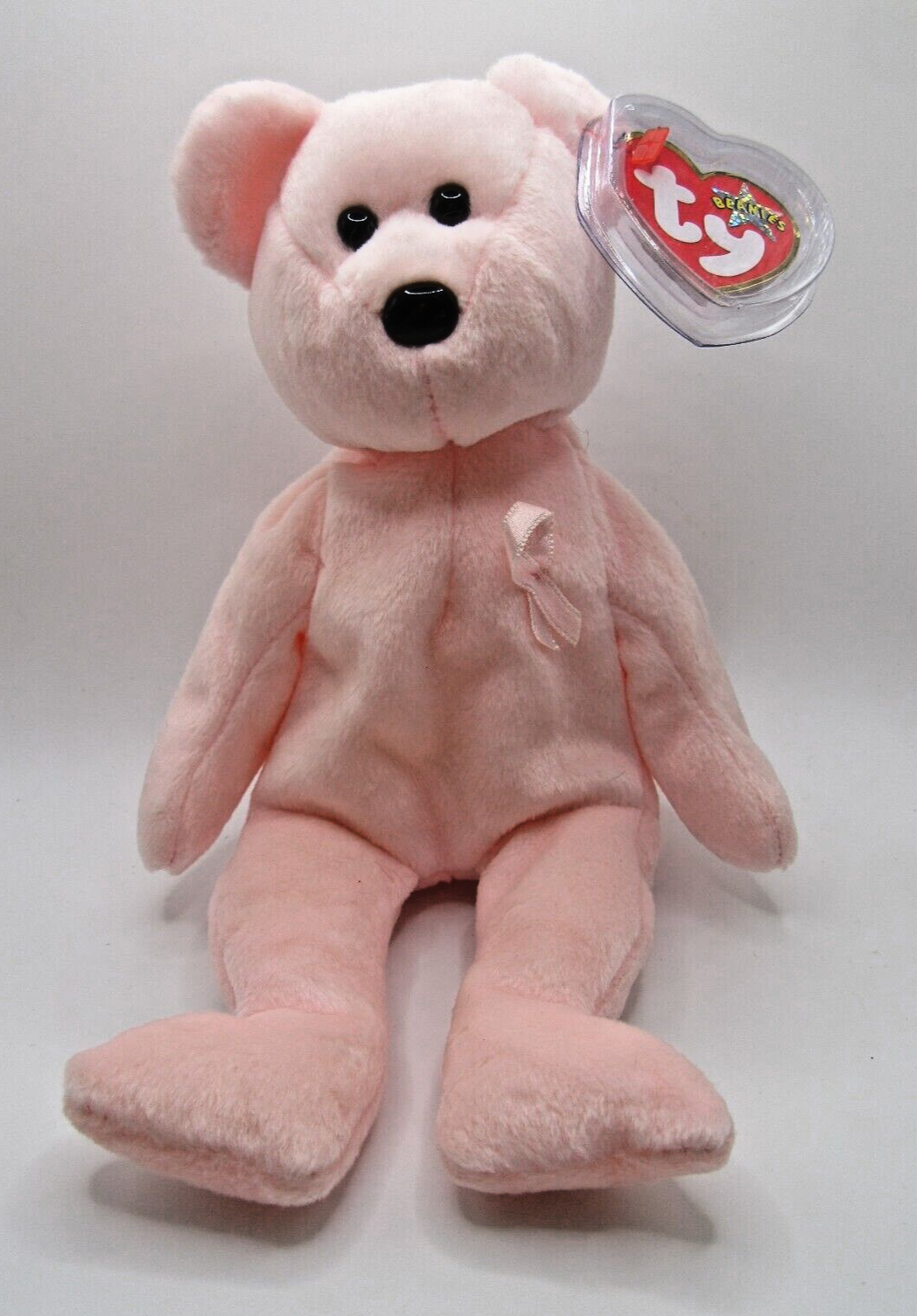 TY BEANIE BABY - CURE CANCER BEAR  - MINT CONDITION - RETIRED WITH TAGS