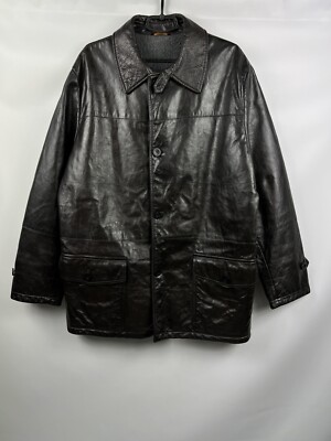 ジャケット・アウター VINTAGE SERAPHIN LEATHER FIELD JACKET SERAPHIN Black Suede Goat Leather Unlined Field Jacket FR 50 US M