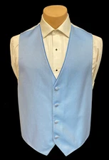 Men's Jean Yves Blue Tuxedo Vest Cruise Formal Wedding Groom Prom XL-Tall XLL