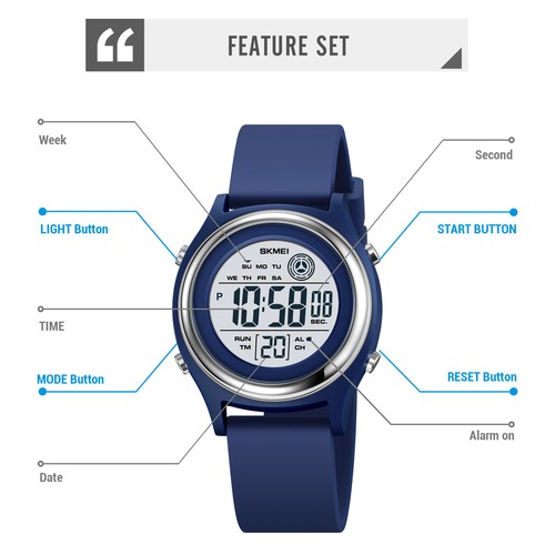 For Girls Boys Electronic SKMEI 2094 Fashion Sports Digital 50M - Picture 2 of 12