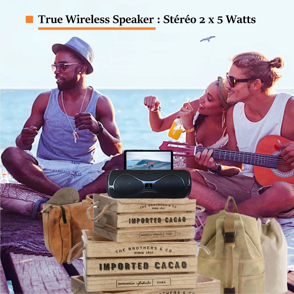 Enceinte Bluetooth LedSpeaker, USB, Tf Card, Aux pour Smartphones et Tablettes - Photo 4/4