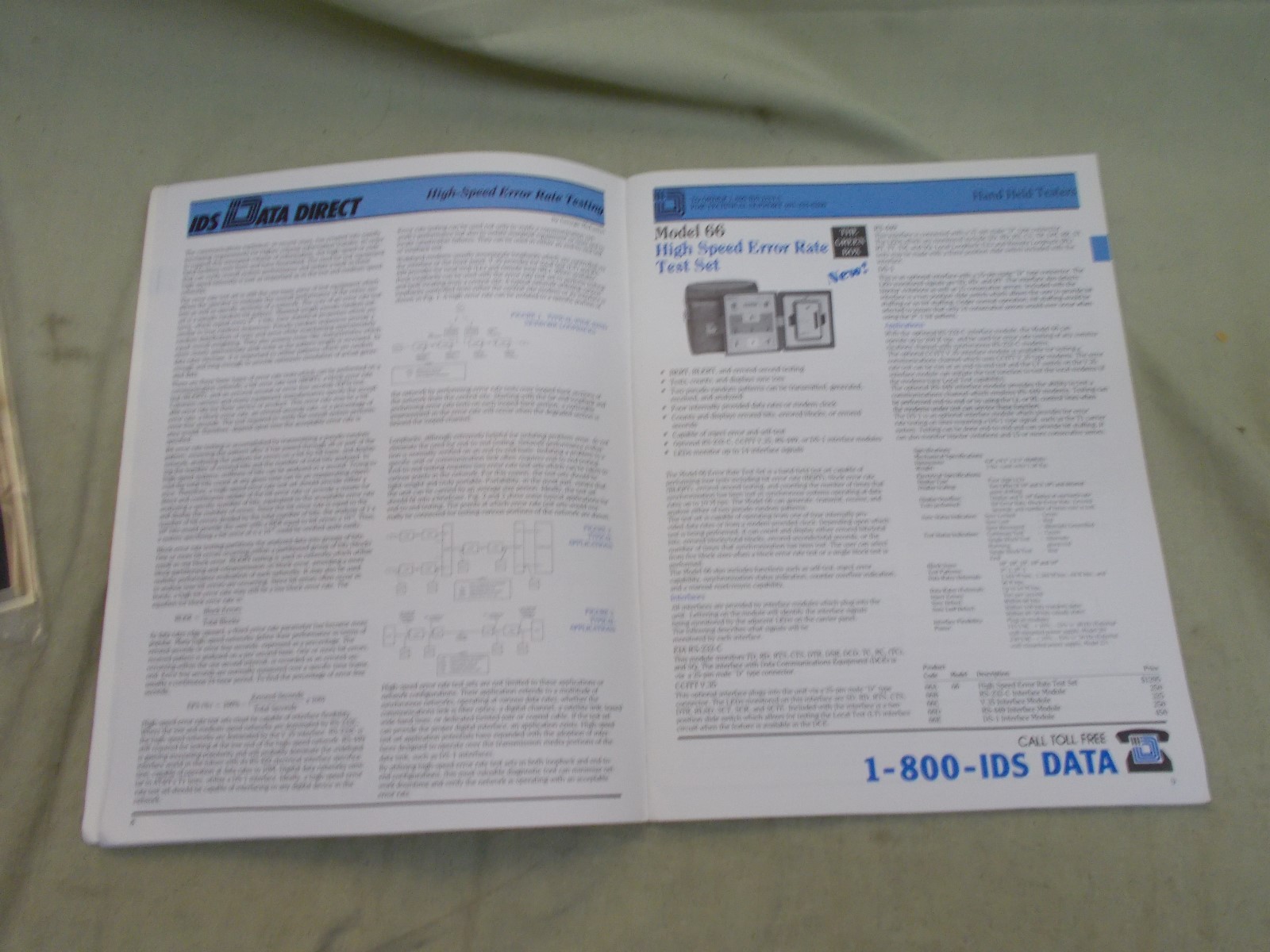 IDS Data Direct catalog Data Communication & Test Equipment   Spring 1984