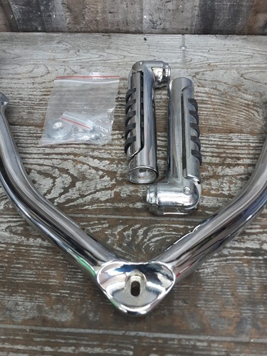 Harley Davidson Brand New Highway High Way Foot Pegs Crash Bar Chrome Finish - Picture 4 of 9