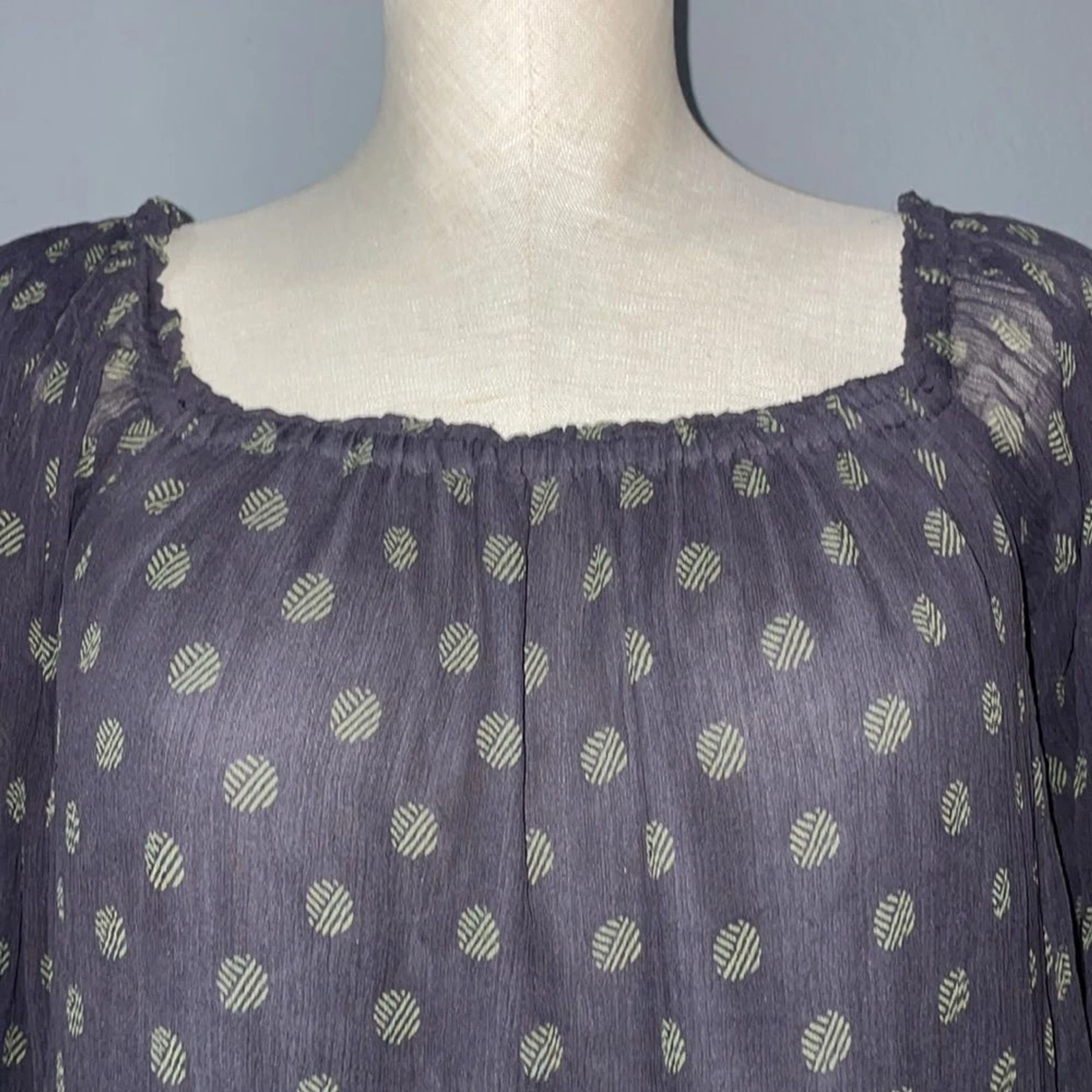 UNDERCOVER Abito babydoll in seta Moda International Victoria’s Secret Y2K taglia XS a pois