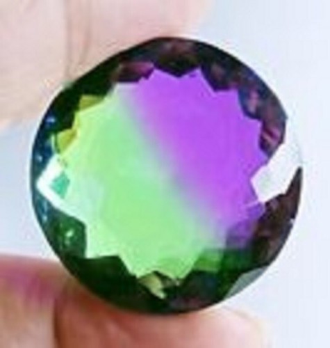 Round Cut Gemstone Certified 90.70 Ct Natural Large Size Tourmaline Bi-Color - Picture 2 of 4