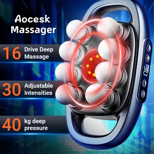 16-Drive 8-Head Massage Gun Set Deep Tissue Percussion Massager with 16 Massa... - Picture 2 of 9