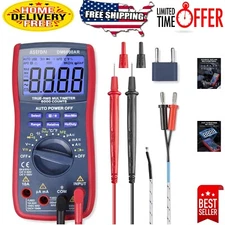 Compact LED Backlit Digital Multimeter - Safety-Tested Auto-Ranging Analyzer