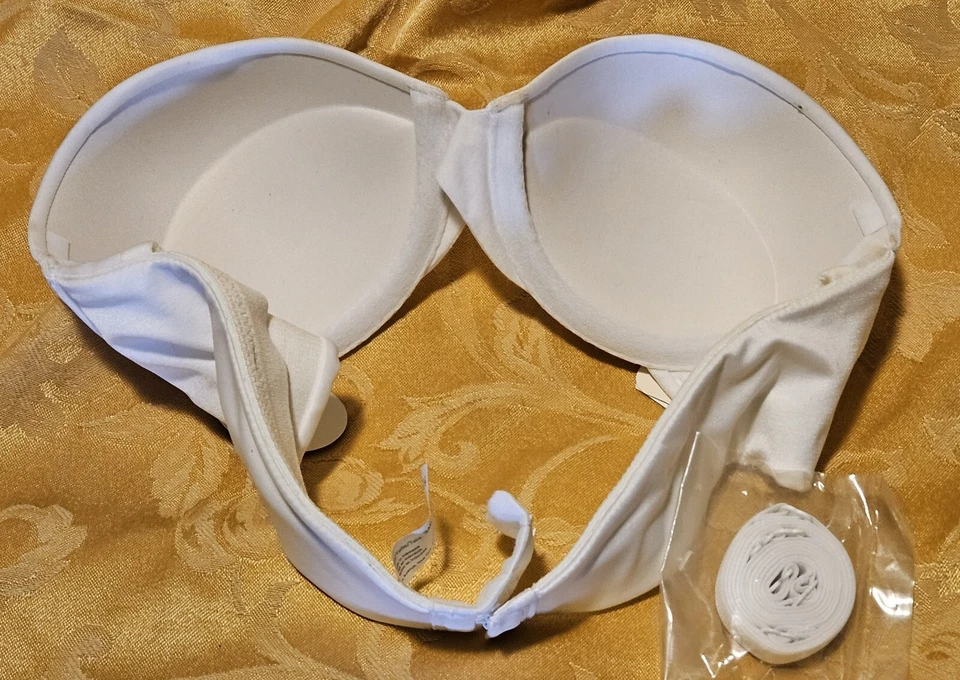 Sujetador tricot sin costuras blanco talla 34B estilo 43734 nuevo con etiquetas Sears "Create Curves) de colección Foto 4 de 4