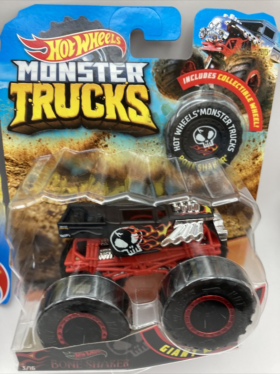 Lot Of 2 Hot Wheels Monster Trucks Bone Shaker Truck 2018 & HA
