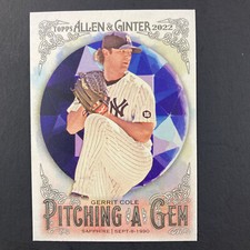 Gerrit Cole 2022 Topps Allen & Ginter's Pitching A Gem #25 New York Yankees