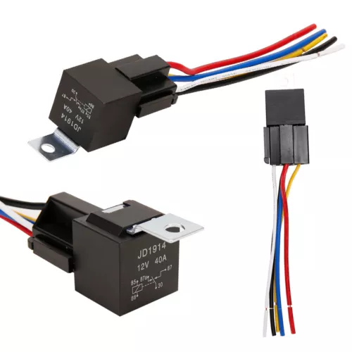5Pcs 12V 40 Amp Car SPDT Relay DC 5 Pin 5 Wires W/ Harness Socket Automotive AU - Picture 11 of 17