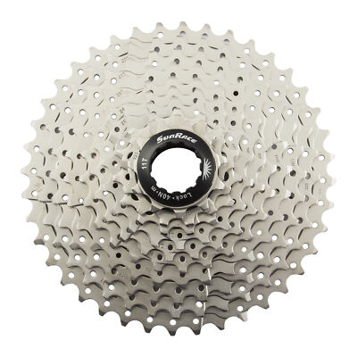 Cassette SunRace 10 Vitesses 11-40T CSMS3 Argent Métallisé - Neuve