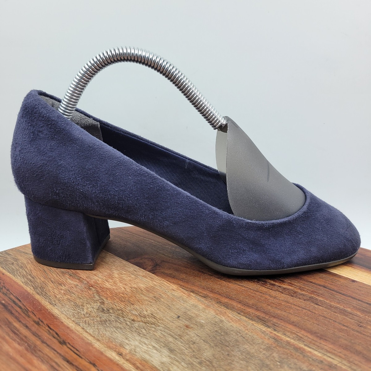 Rockport Total Motion Pump Heel Shoes Women's 7.5M Blue Suede