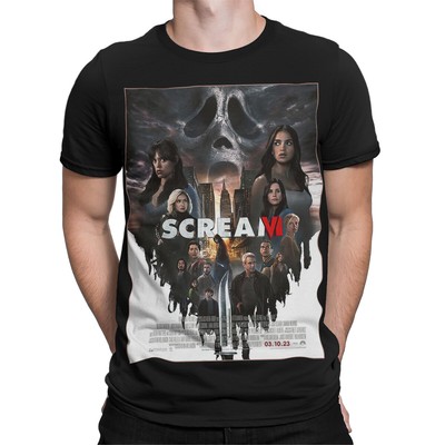 Scream 2022 Halloween Movie Poster T-Shirt Retro Classic Horror Tee #HMP