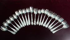 Silverplate Flatware Lot of 20 Assorted Ice Cream Forks