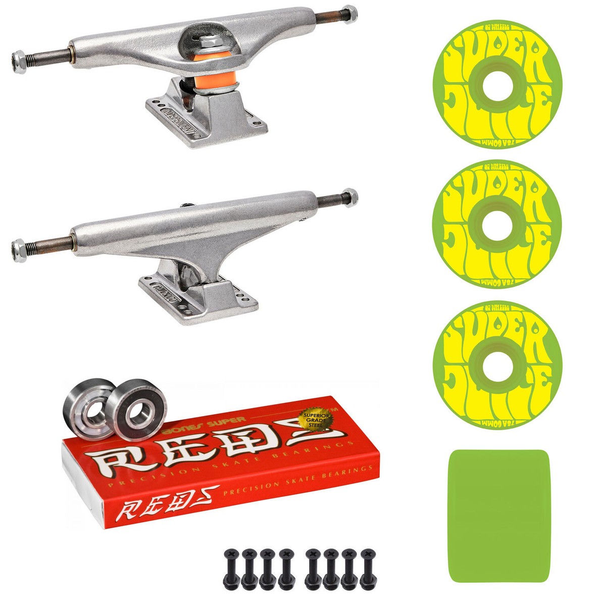 スケートボード / Independent Trucks/SUPER JUICE Independent Trucks OJ Super Juice 60mm SKATEBOARD Wheels KIT Bones