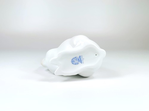 HEREND, WHITE RABBIT SITTING 5", HANDPAINTED PORCELAIN FIGURINE, MINT ! (I147) - Picture 12 of 13
