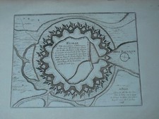 Wismar, anno 1705, Kupferstich Nicolas de Fer "Wismar. ORIGINAL