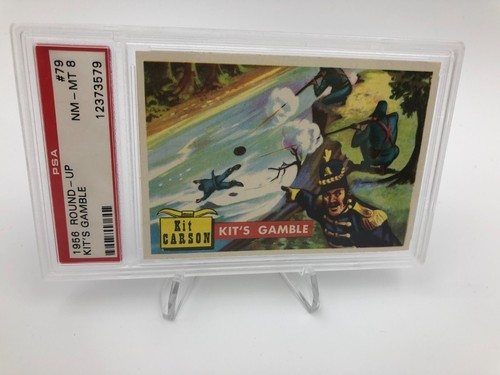 1956 ROUND-UP Trading Card KIT'S GAMBLE #79 KIT CARSON #9 of 10 grade PSA 8 - Picture 5 of 10