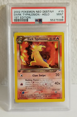 PSA 9 DARK TYPHLOSION 10/105 1st Edition Neo Destiny Pokémon Card