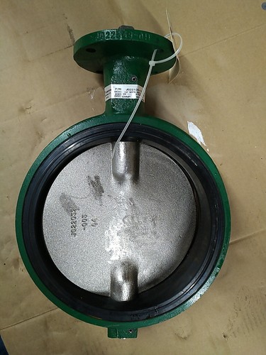 6 Wafer Style Butterfly Valve Epoxy Coated Iron With Bronze Disc Lever Operator