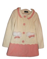 Dream Swing Sweet Lolita Jacket Wool Cotton Bow Faux Fur Lined Large Japan Girly