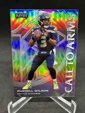 🔥RUSSELL WILSON 2020 PLAYOFF CALL TO ARMS SILVER PRIZM FREE SHIPPING REFRACTOR
