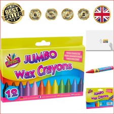 Artbox Jumbo Wax Crayons Set of 12 Assorted Colors – Non-Toxic & Safe