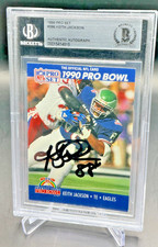 BGS AUTHENTIC - 1990 Pro Set KEITH JACKSON In Person AUTO/Signed #396 Eagles