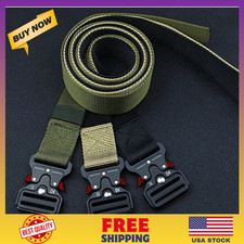 MEN Casual Military Tactical Army Adjustable Quick Release Belts Pants Waistband