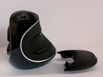 Delux M618 Plus Plus Ergonomic RGB Light Up Vertical Mouse 2.4G Wireless W/ Base